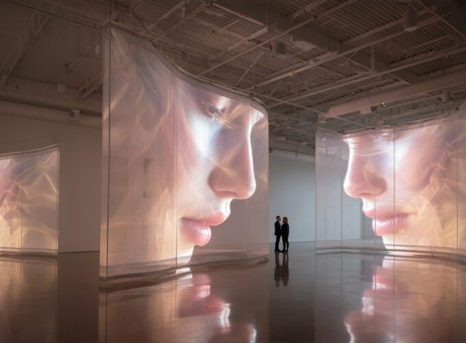 Modern Art Gallery Scene